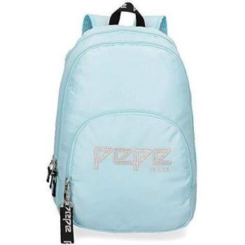 Pepe Jeans Uma Mochila Doble Compartimento Adaptable a Carro Azul 32x44x22 cms Poliéster 20.46L