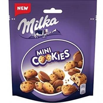 Milka Mini Cookies De Chocolate con Pepitas y Cubiertas de Chocolate con Leche 110g