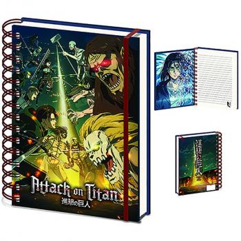 Cuaderno de diario espiral A5 Attack On Titan temporada 4, 21 x 15 cm, producto oficial
