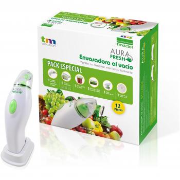 TM Electron TMVAC206 Envasadora vacío Pack 12 pcs. Aura Fresh, W, Plástico, Blanco