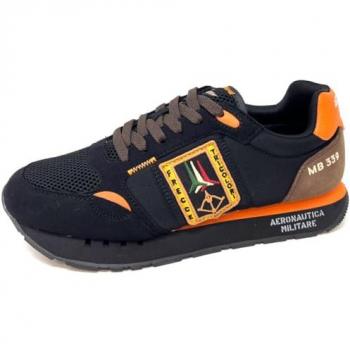 Aeronautica Militare Men's Black Multicolor Sneakers 242SC292CT3331 Size 9 US