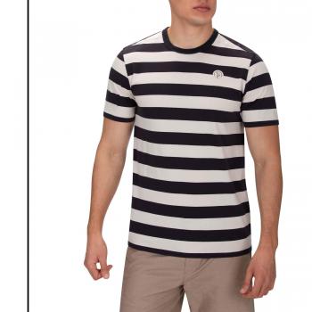 Hurley M Custom Striped Top S/S Partes DE Arriba, Hombre, Oil Grey, M