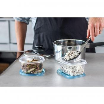 KitchenCraft Juego de 50 recipientes reutilizables de plástico para almacenamiento de alimentos