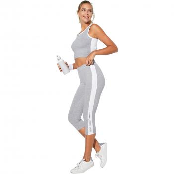 VENCA Legging Capri Cinturilla elástica Mujer by Vencastyle - 014274,Gris VIGORÉ,3XL