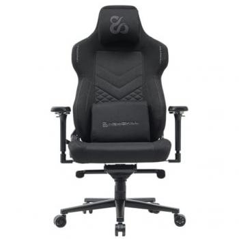 Silla Gaming Profesional Newskill Banshee Negra con Reclinación 180°, Reposabrazos 4D y Soporte Lumbar en Tela Transpirable