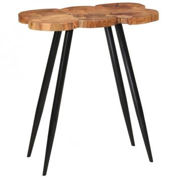 Mesa alta de troncos de madera maciza de acacia 90x54x105 cm