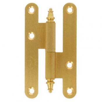 Pernio 407 Latón con Remate 80x41 mm Dorado Mate Derecha