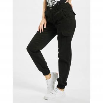 Urban Classics Women's High Waist Cargo Pants - Black, Sizes W26L32 to W30L32
