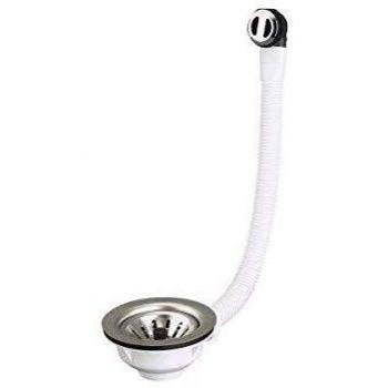 Bonde de lavabo manual con tapón deslizante y rebosadero, diámetro 90 mm - VALENTIN