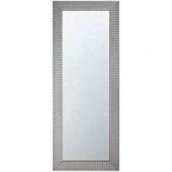 Espejo de pared plateado 50 x 130 cm vertical Derval con acabado elegante y diseño moderno