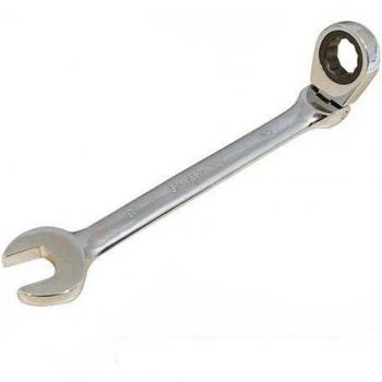 Silverline 763605 - Llave combinada con carraca articulada