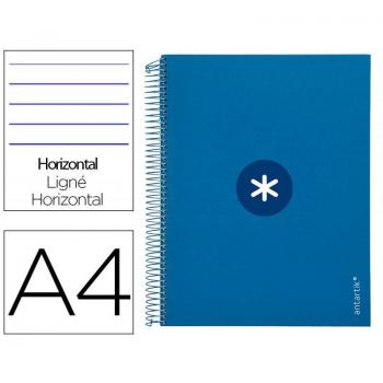 Cuaderno Espiral Liderpapel Antartik A4 120h Horizontal 100g Azul Oscuro
