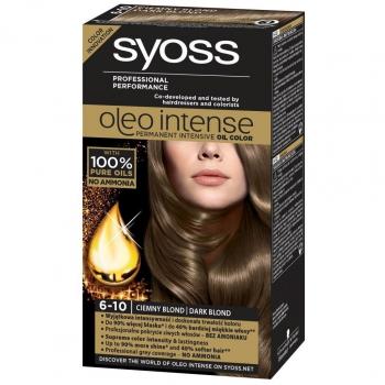 Syoss Oleo Intense Permanent Hair Dye with Oil, Shade 6-10 Dark Blond, 1 pc