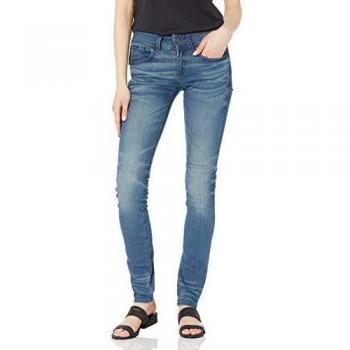 G-Star Lynn Women's Mid Waist Skinny Jeans, Blue Denim, Casual Style