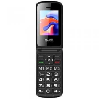 Teléfono Móvil Qubo X-247 4G para Personas Mayores - Pantalla Dual 2,4 y 1,77 - Negro y Azul