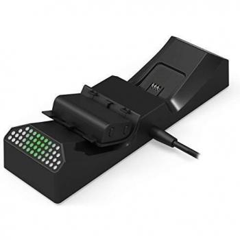 HORI - Base de carga doble con baterías recargables
