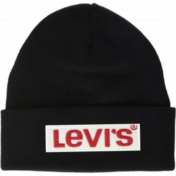 Levi's Big Box Tab Beanie Gorro de Punto, Negro