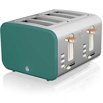 Tostadora Nórdica de 4 Rebanadas 1500W Verde Pine - Swan ST14620GREN