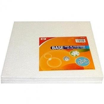 Pack de 3 bases de poliestireno de 30 x 30 x 1 cm