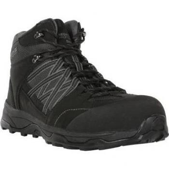 Botas de Seguridad Claystone con Cordones para Hombre - Regatta, Botas masculinas de seguridad, impermeables, con puntera reforzada, suela antideslizante y diseño cómodo