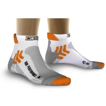 X Socks Run Performance UK 8-9.5 White