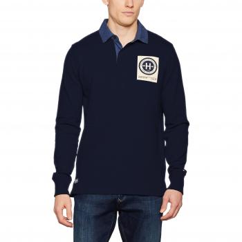 Tommy Hilfiger Nick Rugby L/s Vf, Camisa para Hombre, Azul