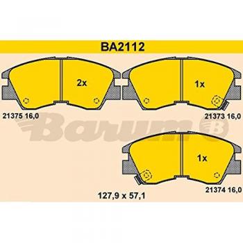 Juego de pastillas de freno Barum BA2112 para frenos de disco - Kit completo (4 piezas)