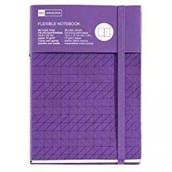 Miquelrius - Cuaderno Flexible 8, 104 x 150 mm, 96 Hojas Lisas Ultraviolet Grabado Nordic