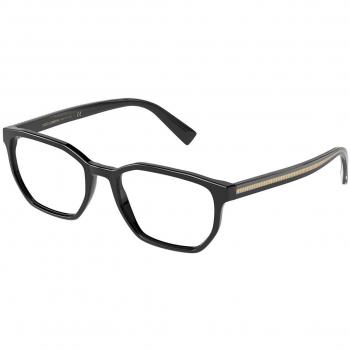 Dolce & Gabbana DG3338F Asian Fit 501 Armazones para Hombre Negros, Lentes Recetados Para Hombre Negros, Gafas Recetadas para Hombre Negras, Ajuste Asiático 501 G