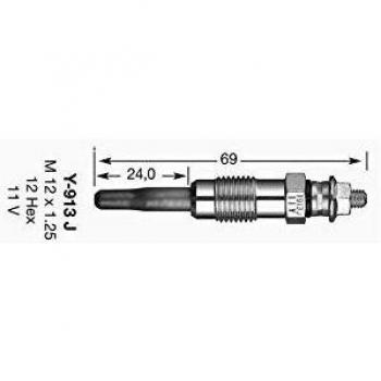 Bujía de precalentamiento NGK 6214 para RENAULT: Express, Super 5, Clio, R21, R19, R11, R9, Rapid, Extra & VOLVO: 360, 340