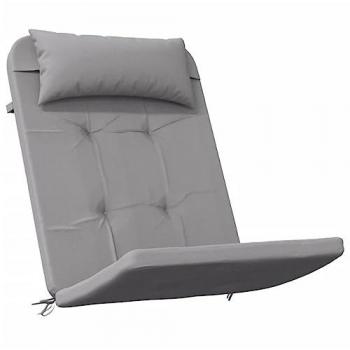 Cojines para silla Adirondack 2 uds tela Oxford gris Vidaxl