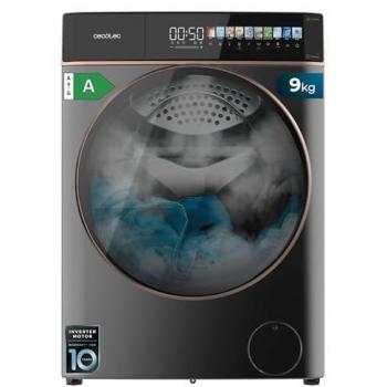 Lavadora Autodosis Cecotec Bolero DressCode 9900 Inverter 9kg Carga Frontal Acero FullColor 1400rpm 11 Programas SteamMax Clase A