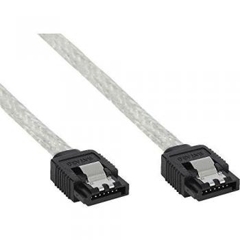 InLine 27303R 0.3m Transparente cable de SATA - Cable SATA
