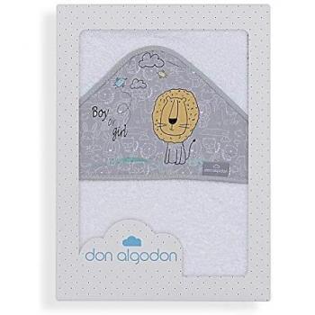 Don Algodón Capa de Baño Indara Blanco Gris