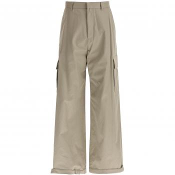 Off-White Wide-Legged Cargo Pants - Beige, Size L