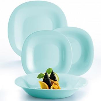 Plato de Postre Turquesa Carine de Vidrio 19 cm