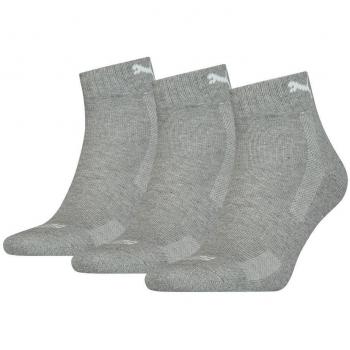 Puma Calcetines Cortos Cushioned Quarter 3 Pares - Color gris, Talla 43-46, Con almohadillado para mayor comodidad