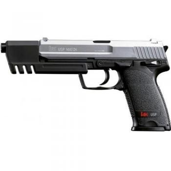 PISTOLA AIRSOFT USP MATCH HECKLER & KOCH-UMAREX DE ACCIONAMIENTO MANUAL-LARA CROFT
