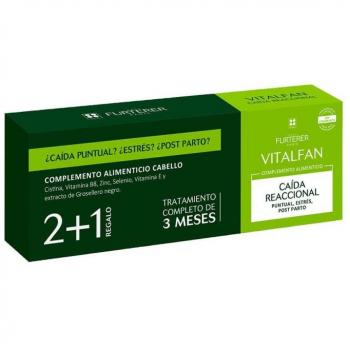 René Furterer Vitalfan Anticaída Reaccional Complemento Alimenticio 90 Cápsulas (3x30 cápsulas)