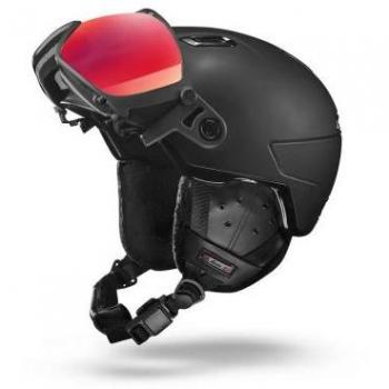 Casco Julbo Globe Evo con visera, color negro, lente Reactiv Glare Control 3-2, talla 58-62
