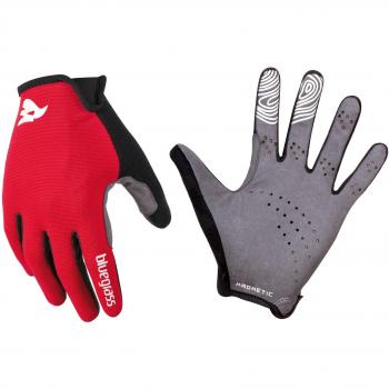 MET Blueg Magnete Lite Par de Guantes, Hombre, Rojo, M