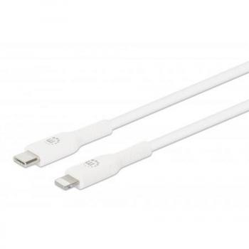 Cable de teléfono móvil Manhattan 394529 USB C a Lightning Blanco 2 m