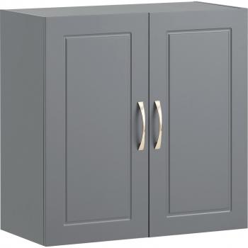 Armario Colgante de Pared SoBuy con 2 Puertas y Balda Ajustable para Baño, Color Gris, Dimensiones 60 x 30 x 60 cm, Modelo FRG231-DG