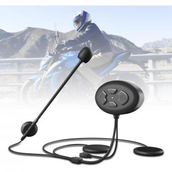 Intercomunicador Inalámbrico Bluetooth 5.0 para Casco de Motocicleta, Recargable, Impermeable y Reproductor de Música Manos Libres