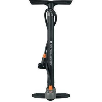 SKS Aircontrol 8.0 - Bomba de aire y piso on manómetro, 10 bares, negro