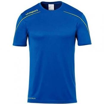 uhlsport Stream 22 Shirt Shortsleeved Camiseta De Entrenamiento, Hombre, Azur/Lima Amarillo, 152
