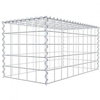 Gabiona tipo 3 100 cm x 50 cm x 50 cm, malla de 10 cm x 10 cm, espiral