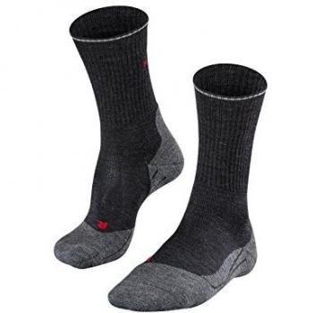 Falke TK2 Wool Silk Men's Hiking Socks - Thermo-Regulated, Thick, Anti-Blister, Grey