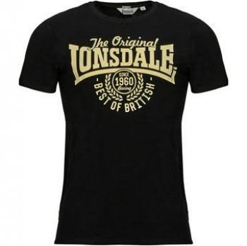 Camiseta de Hombre Lonsdale Bethersden Negra Slim Fit Talla XL
