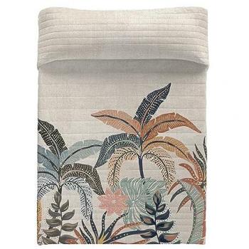 Colcha Bouti Estampada Moina 200x260 cm - Microfibra Suave 100% Poliéster con Relleno - Incluye Funda de Cojín 50x50 cm - Para Cama de